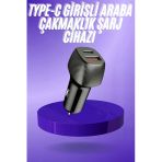 Mey İthalat® 38W Usb Type-C Girişli Oto Çakmaklık Araç İçi Hızlı Şarj Çakmaklık Şarj Aleti