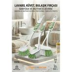 Mey İthalat® 3'Lü Profesyonel Temizlik Fırçası Seti - Ergonomik Banyo, Lavabo Ve Bulaşık Fırçası 723095