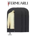 Mey İthalat® 3'Lü Set Gamboç Elbise Kılıfı, Fermuarlı Takım Elbise Saklama Kılıfı, Siyah, Nefes Alabilen Tela, 63X100 Cm 718363 718363