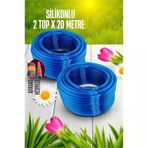 Mey İthalat® 40 Metre Silikonlu Bahçe Hortumu Sulama Aparatı Hediyeli 712343