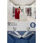 Mey İthalat® 48'Li Lüks Çelik Elbise Askısı - İz Yapmayan İnce Tasarım Metal Kıyafet Düzenleyici (40Cm)