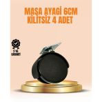 Mey İthalat® 6 Cm Kilitsiz Masa Ayağı Tekerleği 4’Lü Set Çok Amaçlı