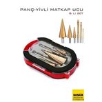 Mey İthalat® 6'Lı Titanyum Kaplama Kademeli Panç Matkap Ucu Seti – Metal, Ahşap Ve Plastik İçin Vitrin