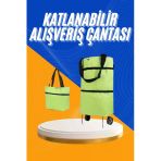 Mey İthalat® Alışveriş Çantası Katlanabilir Pazar Arabası Tekerlekli Pazar Arabası Katlanabilir