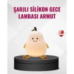 Mey İthalat® Armut Gece Lambası Usb Şarjlı Ayarlanabilir Led Işık