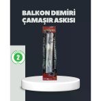 Mey İthalat® Balkon Demiri Çamaşır Askısı Kare Demirlere Dayanıklı Tasarım