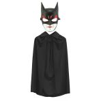Mey İthalat Batman Maskesi Cat Woman Ve Batman Pelerini 90 Cm Siyah Renk Set