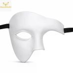 Mey İthalat® Beyaz Yarım Erkek Maske – Phantom Parti &Amp; Balo Maskesi