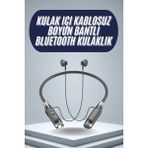 Mey İthalat Bfs 120 Saat Bluetooth Kulaklık Kablolu Boyun Askılı Sd Kart Girişli Anc Özellikli