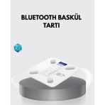 Mey İthalat® Bluetooth Akıllı Tartı – 8 Fonksiyonlu Dijital Baskül, 180 Kg Kapasiteli