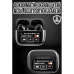 Mey İthalat® Bluetooth Kulaklık Kablosuz Ekranlı Anc/Enc Destekli Dokunmatik