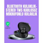 Mey İthalat® Bluetooth Kulaklık Tws Yüksek Ses Kaliteli Kesintisiz Dijital Göstergeli Kulaklık