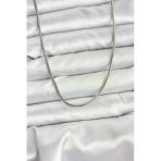 Mey İthalat® Çelik Zincir Gümüş Renk 60 Cm Yılan Zincir Kadın Kolye