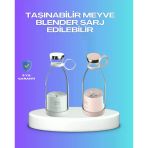 Mey İthalat® Çevre Dostu Cam Gövdeli Kablosuz Smoothie Blender