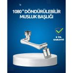 Mey İthalat® Dönen Musluk Başlığı 1080 Derece Ayarlanabilir Filtreli Sprey Uç
