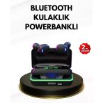 Mey İthalat® E10 Kablosuz Bluetooth Kulaklık – 3D Ses, Powerbank Şarj Kutusu