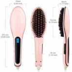 Mey Ithalat® Elektrikli Saç Düzleştirici Tarak Saç Düzleştirici Fırça Sıkı Dişli Pembe - Renkli - Belirtilmemiş