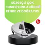 Mey İthalat® Ergonomik Sebze Rendeleyici Ve Süzgeç Hazneli Dilimleyici