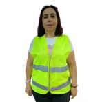 Mey İthalat® Fermuarlı Sarı İkaz Yeleği Xl Beden 59 Cm