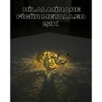 Mey İthalat® Gold Renk Metal Minareli Hilal Led Işık Pilli Ramazan Süsü Vitrin
