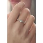 Mey İthalat® Gümüş Renk Halat Düğüm Model Kadın Yüzük