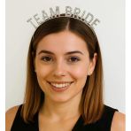 Mey İthalat® Gümüş Renk Team Bride Taç Plastik – Gelin Ve Nedime Tacı
