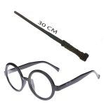 Mey İthalat Harry Potter Asası 30 Cm Ve Siyah Çerçeveli Harry Potter Gözlüğü Seti