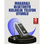 Mey İthalat® İçi Sarılabilen Kablo Ve Yaka Klipsli Bluetooth Kulaklık