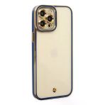 Mey İthalat® Iphone 12 Pro Kılıf Liva Lens Silikon - Mavi
