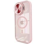 Mey İthalat® Iphone 15 Pro Max Kılıf Teleskop Lens Magsafe Silikon Kapak - Pembe