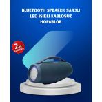 Mey İthalat® Ipx5 Su Geçirmez Taşınabilir Bluetooth Hoparlör Renkli Işıklı