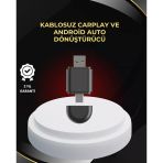 Mey İthalat® Kablosuz Carplay Ve Android Auto Dönüştürücü – Usb-A & Type-C Girişli Akıllı Adaptör