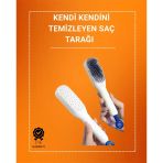 Mey İthalat® Kafa Derisi Masajlı Saç Tarağı – Kendini Temizleyen, Anti-Statik