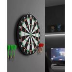 Mey İthalat® Kaliteli Ahşap Dart Tahtası 12 İnç 4 Dart Ok Seti