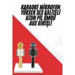 Mey İthalat® Karaoke Mikrofon Dahili Hoparlörlü Sd-Usb-Aux Girişli Bluetooth Hoparlör