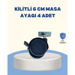 Mey İthalat® Kilitli Mobilya Tekerleği 6 Cm 4’Lü Kolay Kurulum