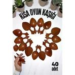 Mey İthalat® Kısa Oyun Kaşığı Halk Oyunu Kaşığı - Kına Kaşığı Kısa Saplı Zeybek Oyun Kaşığı 40 Adet