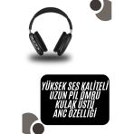 Mey İthalat® Kulak Üstü Kablosuz Bluetooth Kulaklık Yumuşak Süngerli Sd Kart Girişli