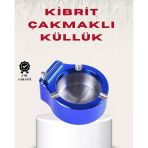 Mey Ithalat® Metal Küllük ve Çakmak Seti Yuvarlak Modern Tasarım