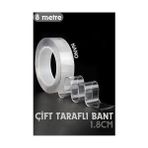 Mey İthalat Mey Ithalat® 8 Metre Çift Taraflı Yapıştırıcı Bant Çivisiz Montaj 718950 - Çok Renkli