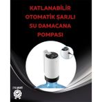 Mey İthalat Mey Ithalat® Damacana Üstü Akıllı Su Pompası | 3 Damacana Kullanım | 4W Güç | Micro USB Şarjlı | Katlanabilir & Taşınabilir