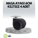 Mey İthalat Mey Ithalat® Halı ve Beton Uyumlu Kilitsiz Mobilya Tekerleği 4’lü