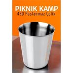 Mey İthalat® Paslanmaz Çelik Bardak – Kamp, Piknik Ve Mutfak İçin Dayanıklı Metal Bardak 719313