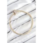 Mey İthalat® Pirinç Charm Zirkon Taşlı Yıldız Model Gold Renk Kadın Bileklik