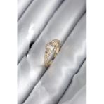 Mey İthalat® Pirinç Gold Renk Zirkon Taşlı Yılan Model Kadın Yüzük