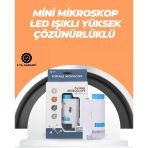 Mey İthalat® Portatif El Mikroskop – Led Işıklı, Aynı Anda Net Odaklama