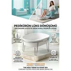 Mey İthalat® Profesyonel Krom Ayaklı Pedikür Leğeni - Evde Spa Konforu Ayak Bakım Küveti 719415