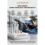 Mey İthalat® Profesyonel Metal Hava Üfleme Tabancası Seti - 21 Cm Uzun Ve Kısa Nozul Kompresör Ucu 723153