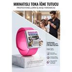 Mey İthalat® Profesyonel Mıknatıslı İğnelik Bileklik: Terzi Ve Kuaför Için Pratik Toka & İğne Tutucu Asistan 720072