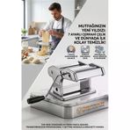 Mey İthalat® Profesyonel Sökülebilir Kolay Temizlenen Erişte Ve Makarna Makinesi - 7 Ayarlı Hamur Açma Spagetti Makinası 723138